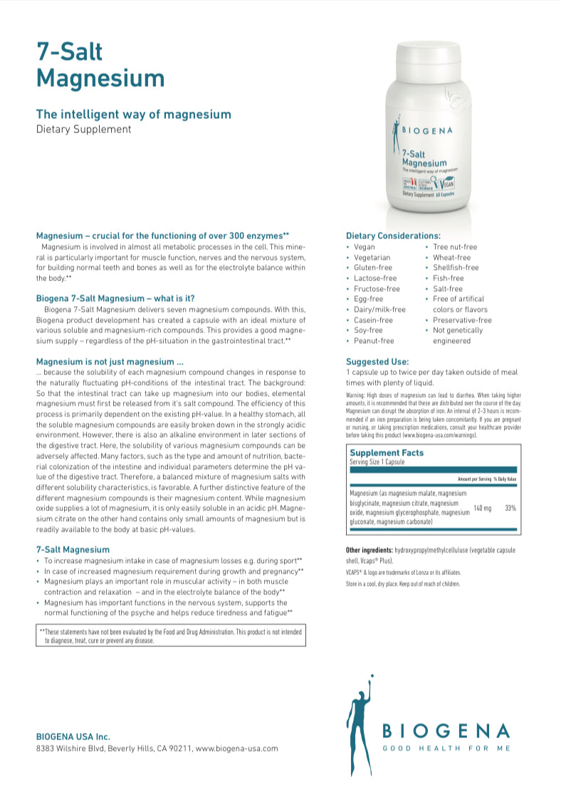 Biogena 7-Salt Magnesium – Sandy's Birth Works & Women's Wellness, LLC